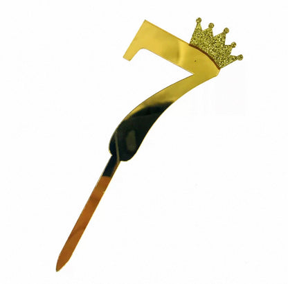 Acrylic Gold Number Cake Topper