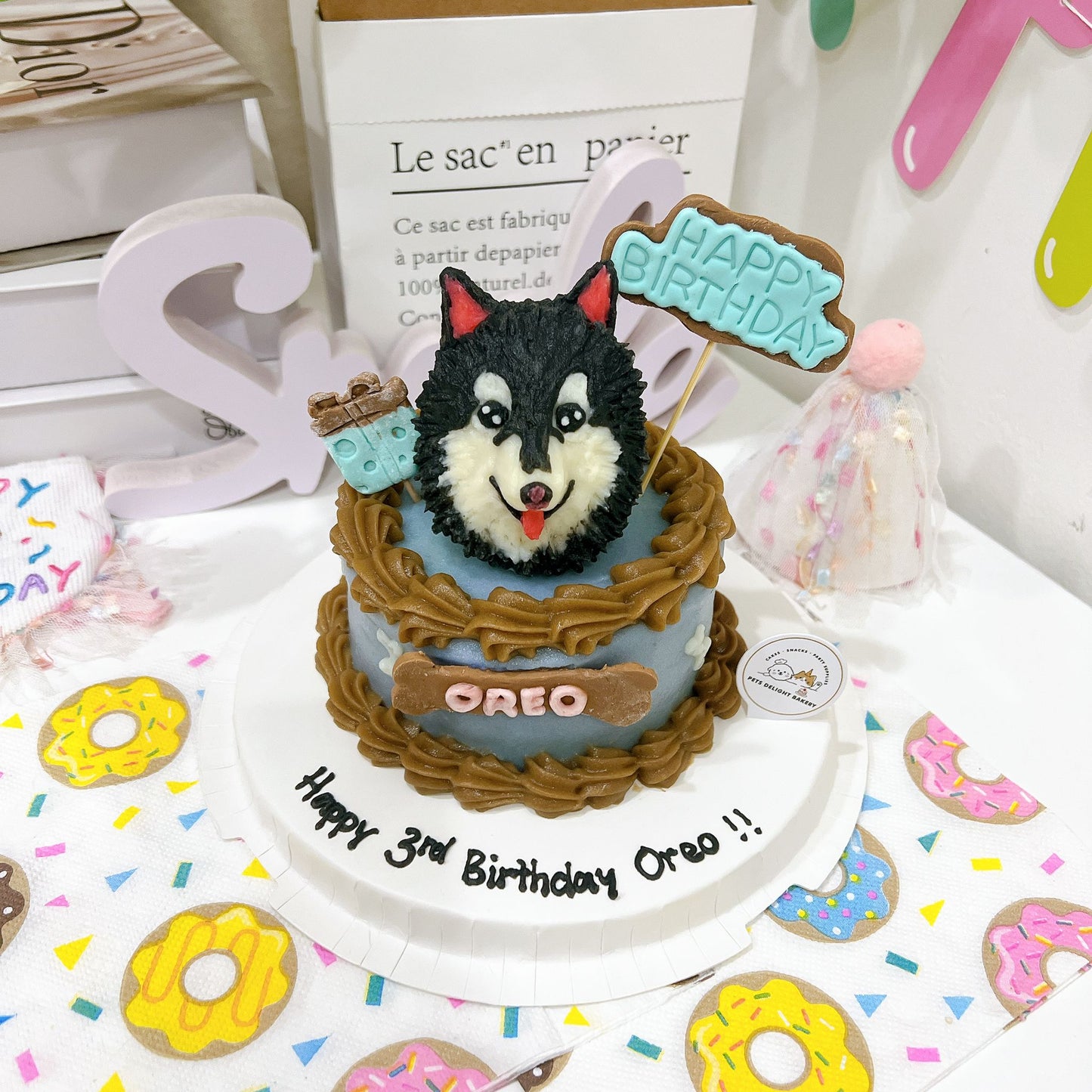 3D Customized Dog/Cat Big Head HBD Cake