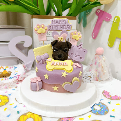 3D Customized 2 tone frosting Dog/Cat Cake - Pets Delight Bakery Pte Ltd