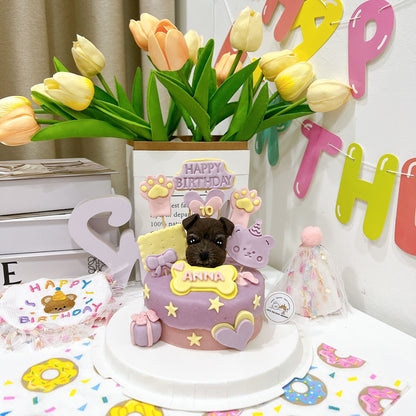 3D Customized 2 tone frosting Dog/Cat Cake - Pets Delight Bakery Pte Ltd
