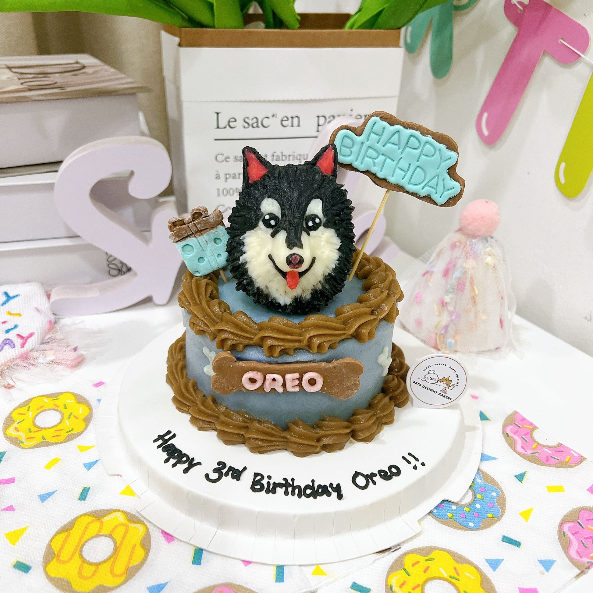 3D Customized Dog/Cat Big Head HBD Cake - Pets Delight Bakery Pte Ltd