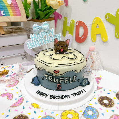 3D Customized Dog/Cat Comic Tall Cake - Pets Delight Bakery Pte Ltd