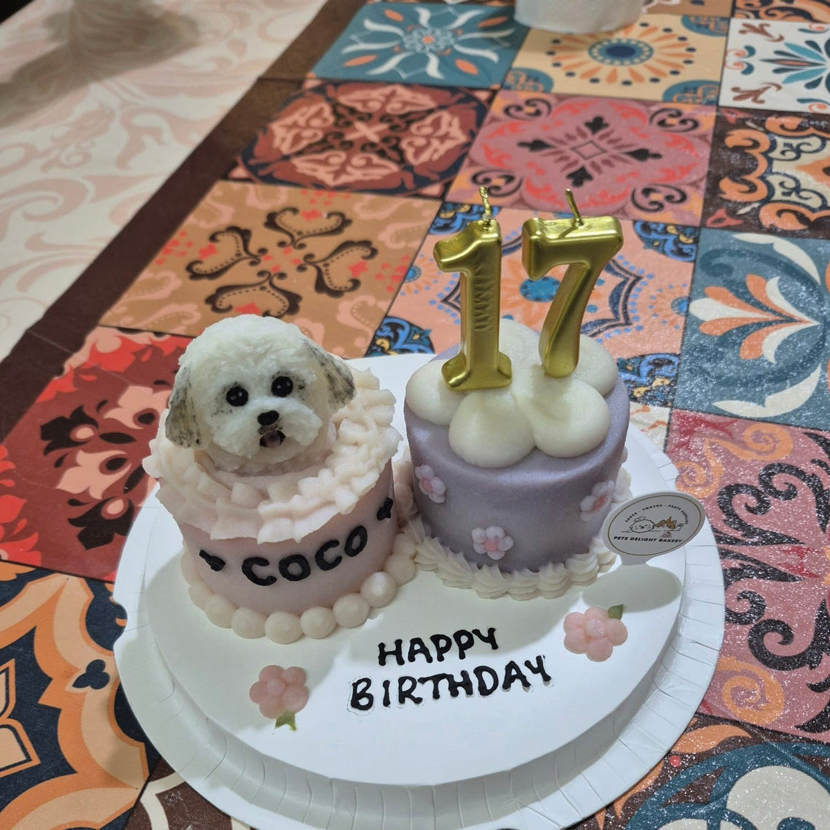 3D Dog/Cat Double Delight Mini Cake Platter - Pets Delight Bakery Pte Ltd