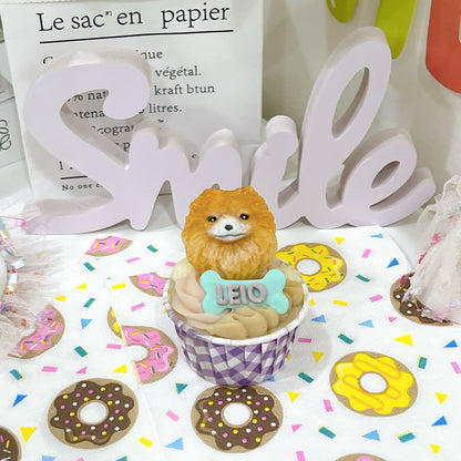 3D Fondant Dog/Cat With Name Pupcake Individual - Pets Delight Bakery Pte Ltd