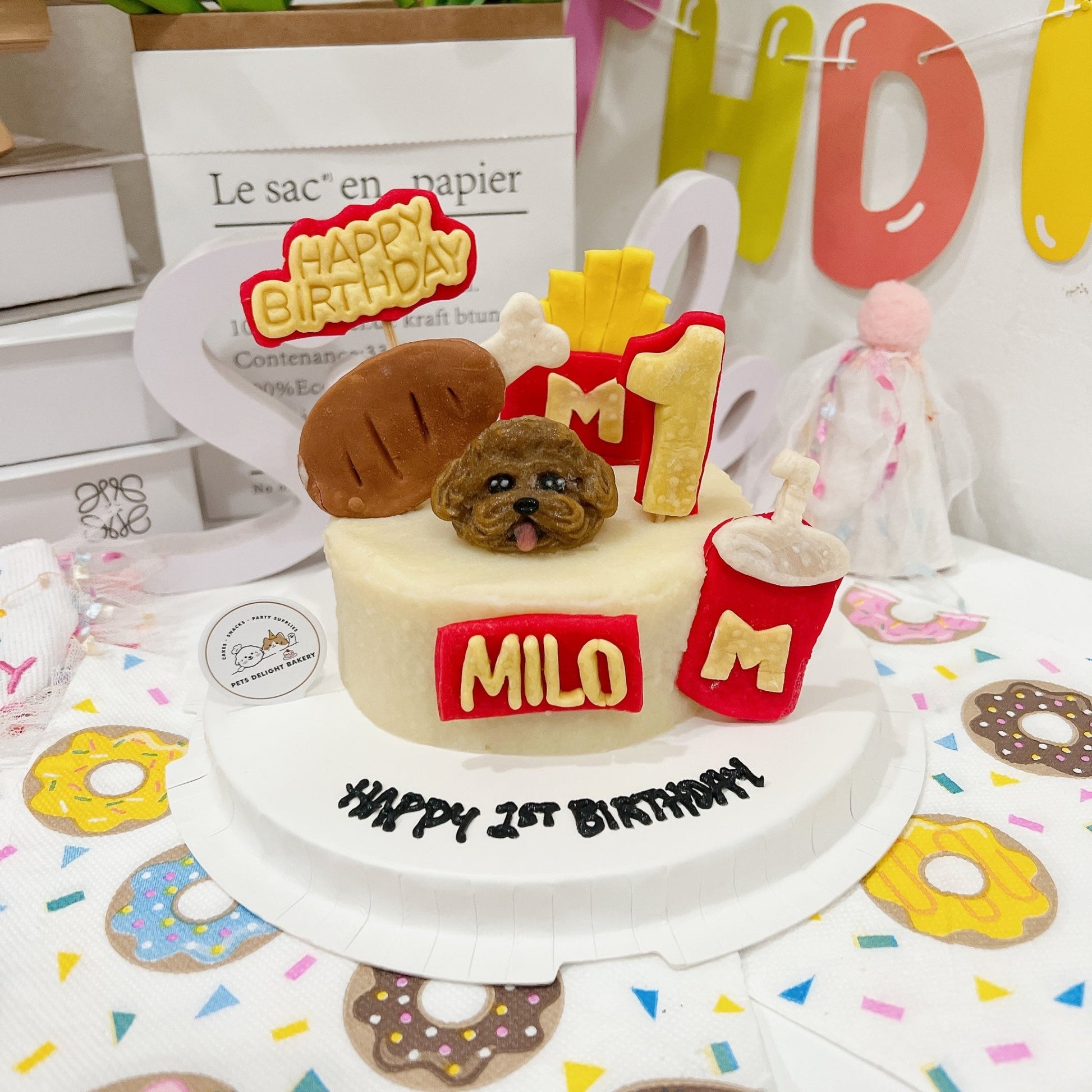 3D McDonald design Customized Dog/Cat Cake - Pets Delight Bakery Pte Ltd