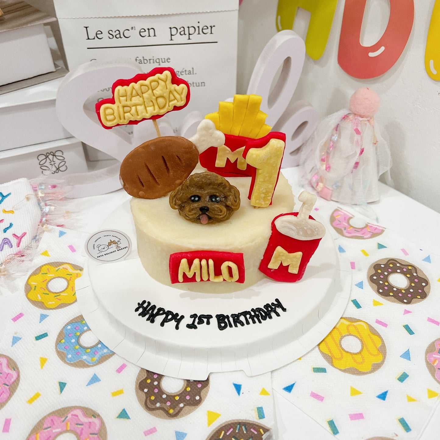 3D McDonald design Customized Dog/Cat Cake - Pets Delight Bakery Pte Ltd