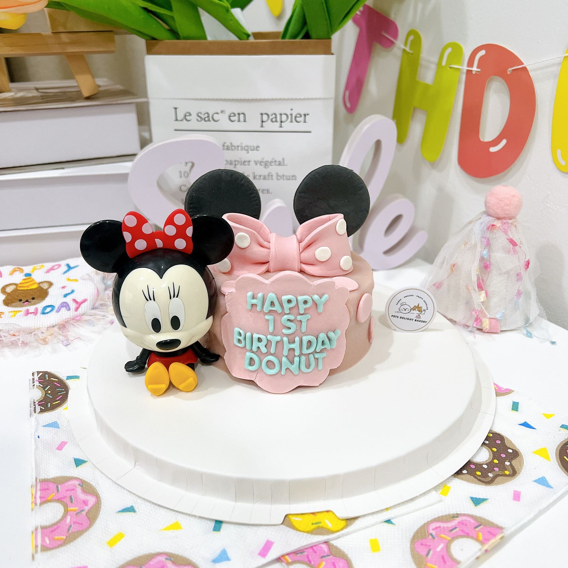 3D Mickey Mouse themed Dog & Cat Cake - Pets Delight Bakery Pte Ltd