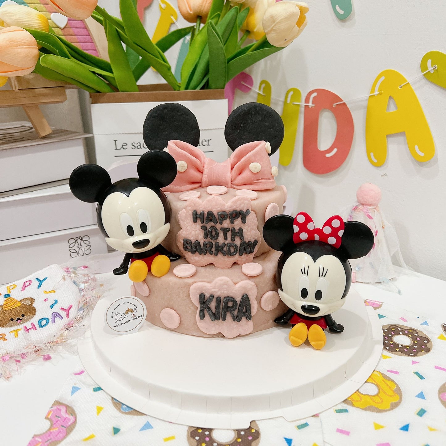 3D Mickey Mouse themed Dog & Cat Cake - Pets Delight Bakery Pte Ltd