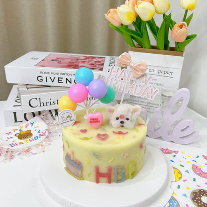 3D Yorkshire Terrier Balloon HBD Cake - Pets Delight Bakery Pte Ltd