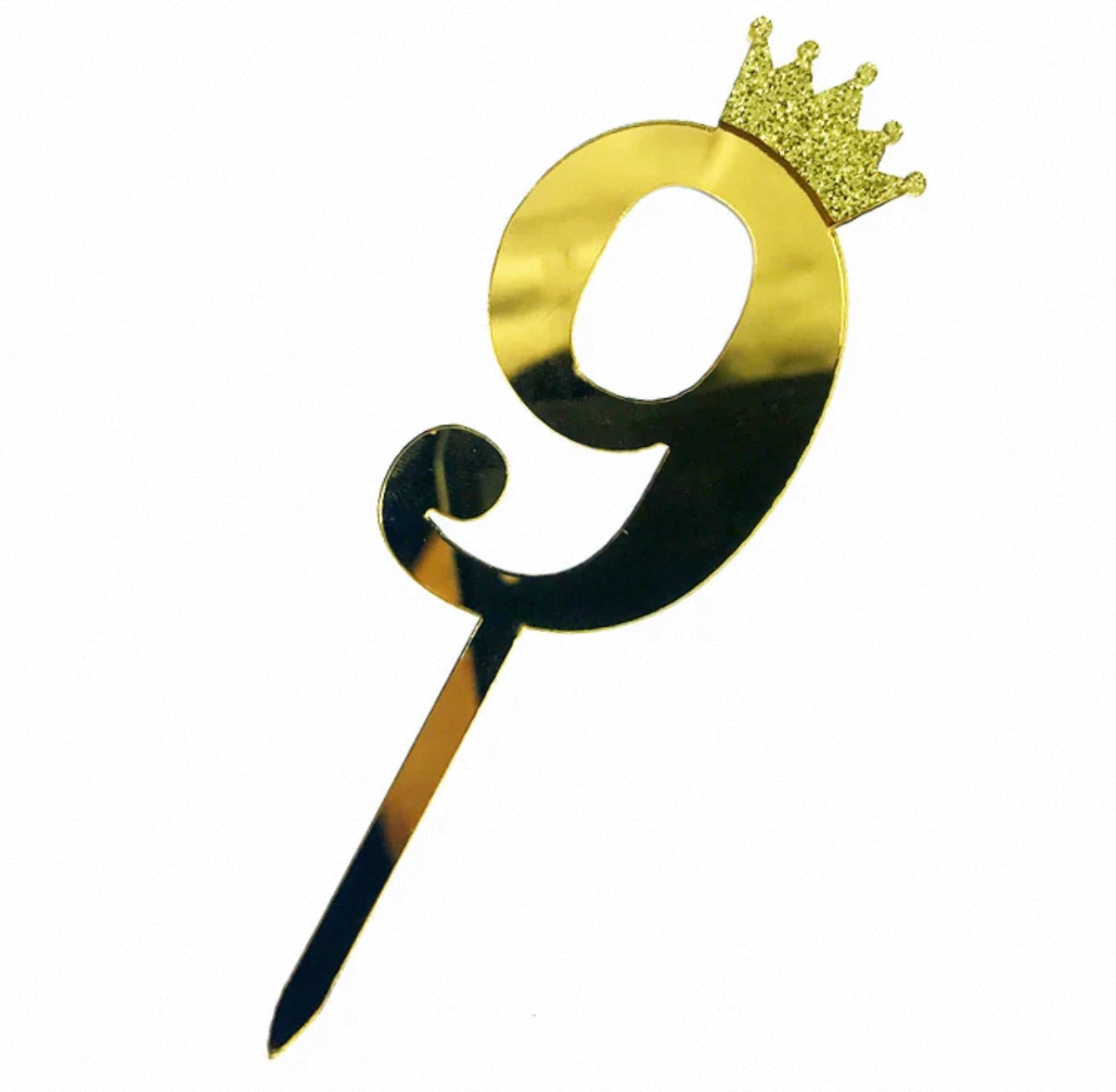 Acrylic Gold Number Cake Topper