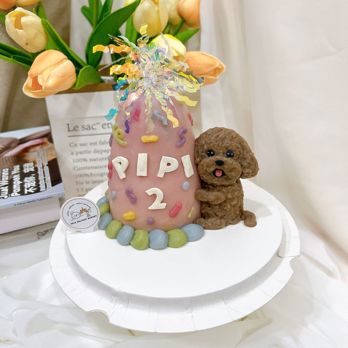3D Confetti Pop Pup Dog/Cat Cake