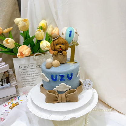 3D Customized Dog/Cat Hot Air Balloon Tall Cake