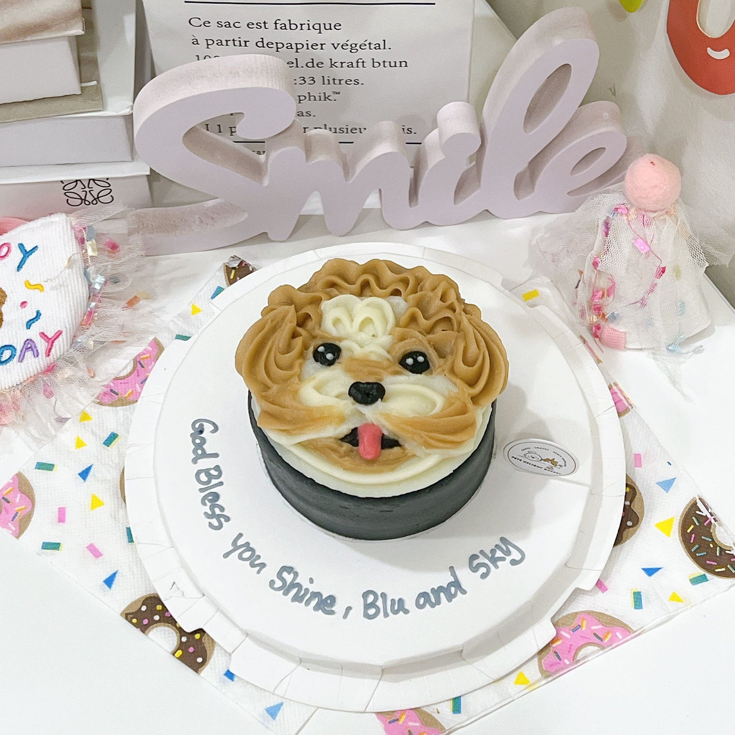 Poodle Face Pets/Puppy Cake (Same-day)
