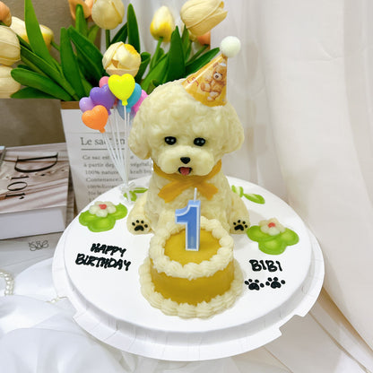 White Bichon/Poodle Full Body Cake (Customizable)