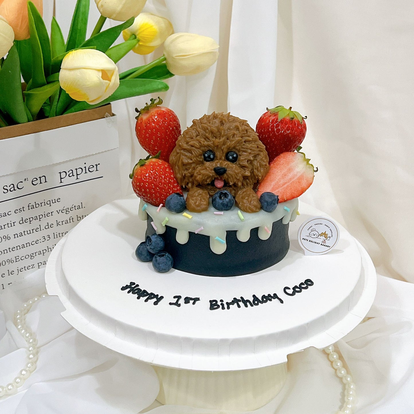 3D Customized Dog/Cat Berries Cake