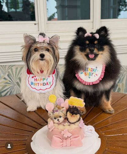 3D Customized Dog/Cat Pastel Butterflies Cake