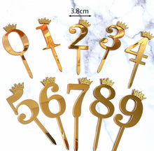 Acrylic Gold Number Cake Topper