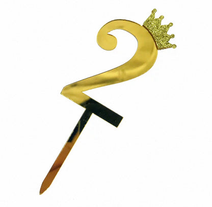 Acrylic Gold Number Cake Topper