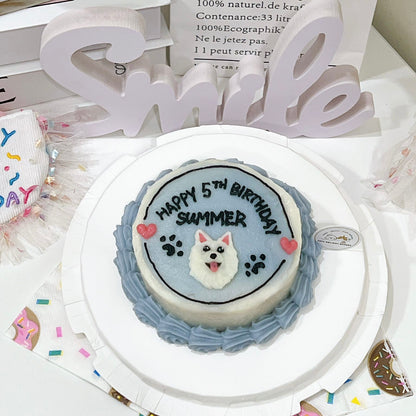 2D Custom Dog/Cat Little Red Heart Cake