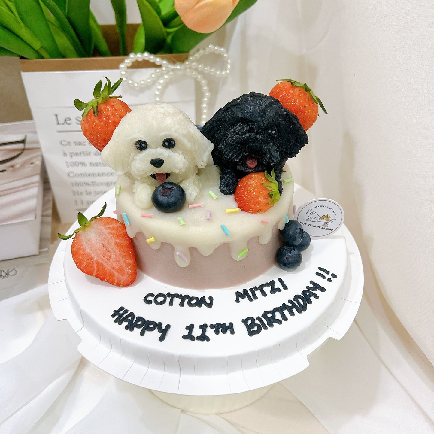 3D Customized Dog/Cat Berries Cake