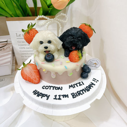 3D Customized Dog/Cat Berries Cake