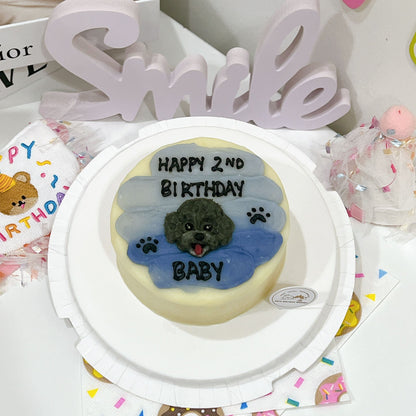2D Custom Dog/Cat on Rainbow Cake