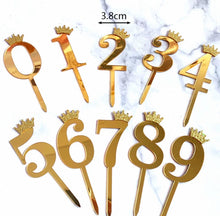 Acrylic Gold Number Cake Topper - Pets Delight Bakery Pte Ltd