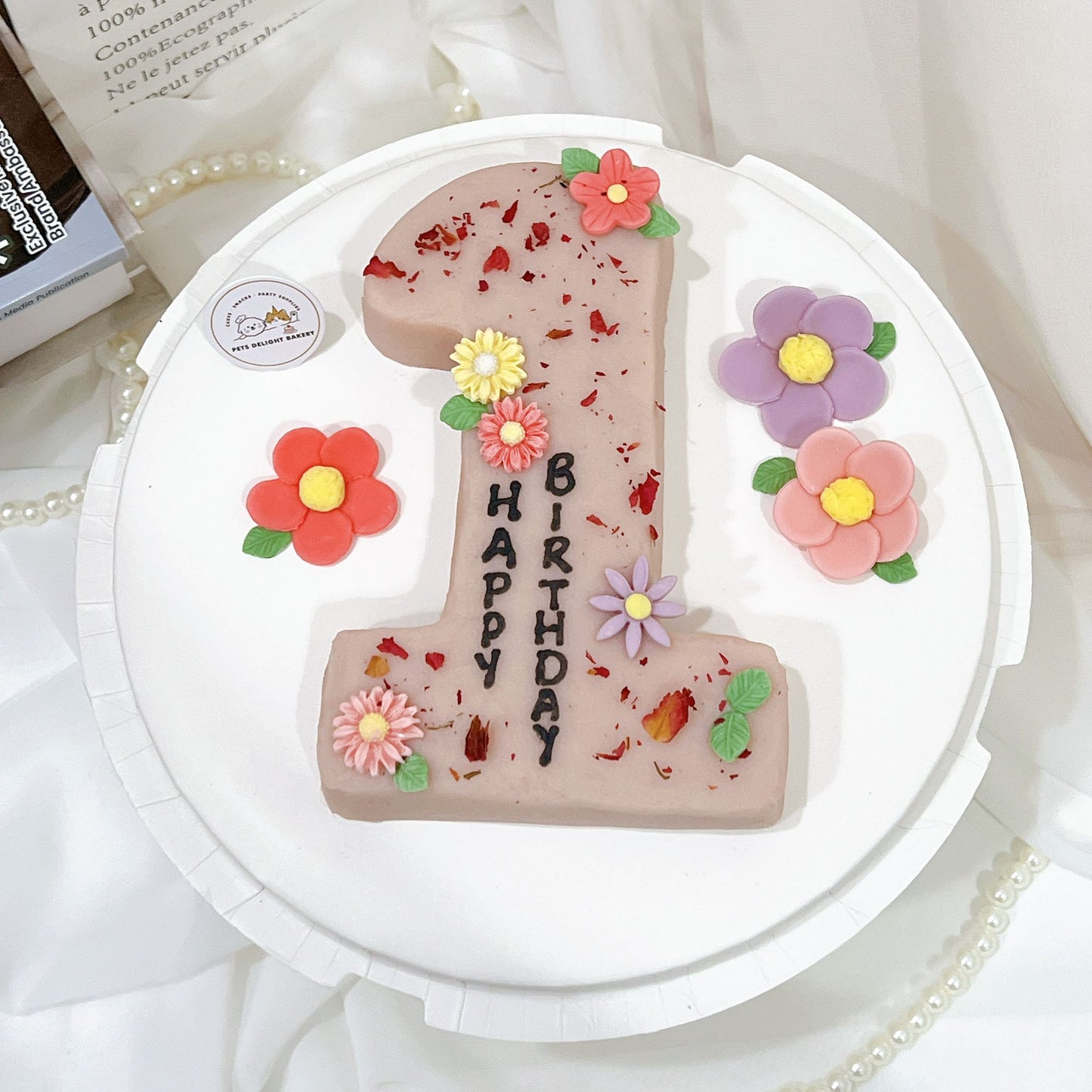 Cat Dog Barkday/Gotcha Day Number Cake - Pets Delight Bakery Pte Ltd