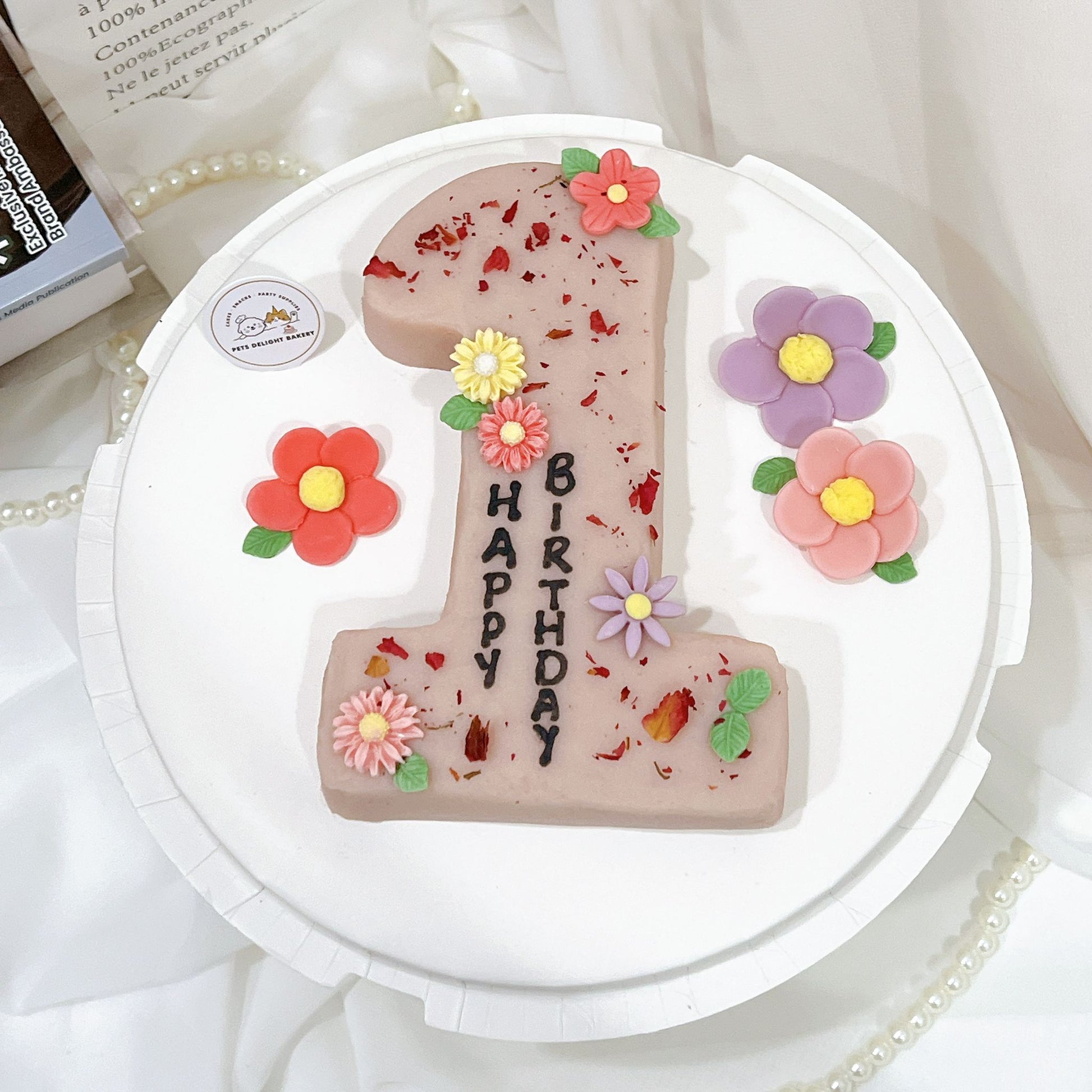 Cat Dog Barkday/Gotcha Day Number Cake - Pets Delight Bakery Pte Ltd