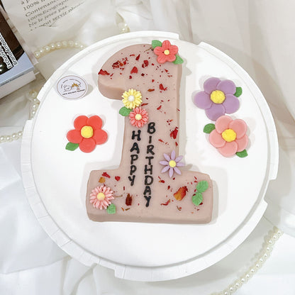 Cat Dog Barkday/Gotcha Day Number Cake - Pets Delight Bakery Pte Ltd