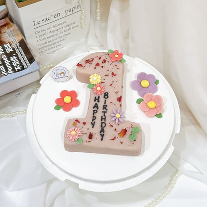 Cat Dog Barkday/Gotcha Day Number Cake - Pets Delight Bakery Pte Ltd