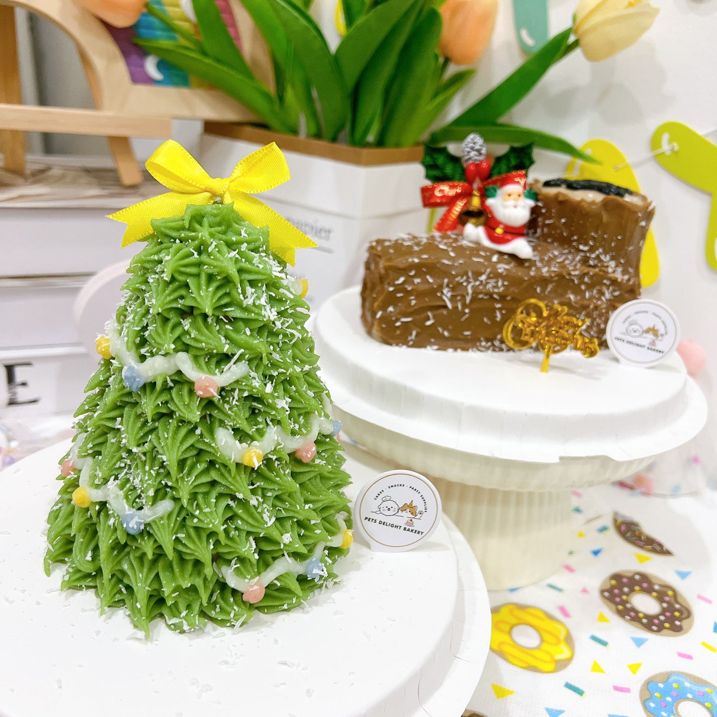 Christmas Tree Designed Pets Cake (For Dogs & Cats) - Pets Delight Bakery Pte Ltd