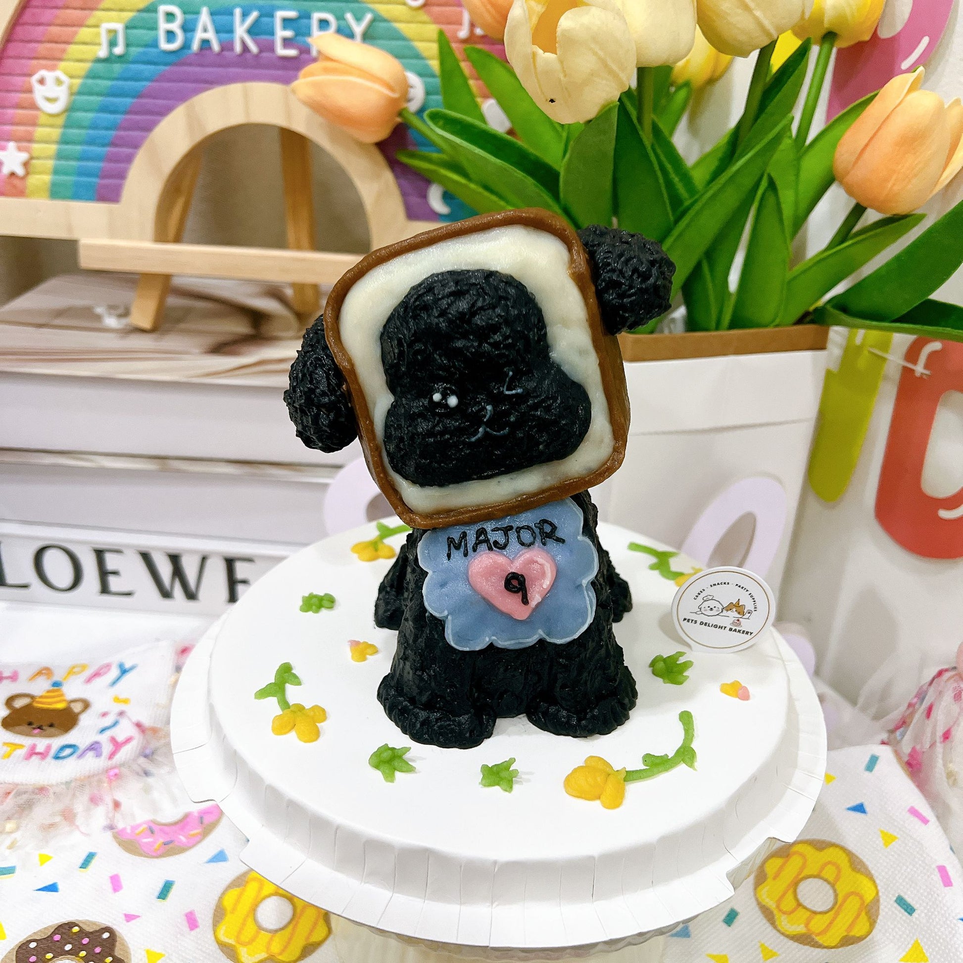Full Body Bread Dog Cake (Customizable) - Pets Delight Bakery Pte Ltd