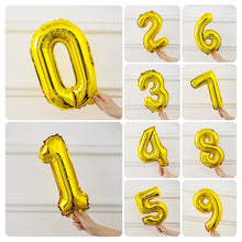 Gold Number Balloon 16" - Pets Delight Bakery Pte Ltd