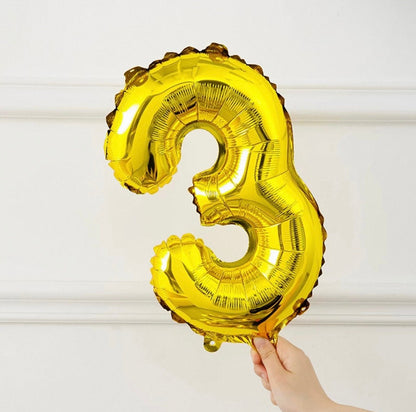 Gold Number Balloon 16" - Pets Delight Bakery Pte Ltd
