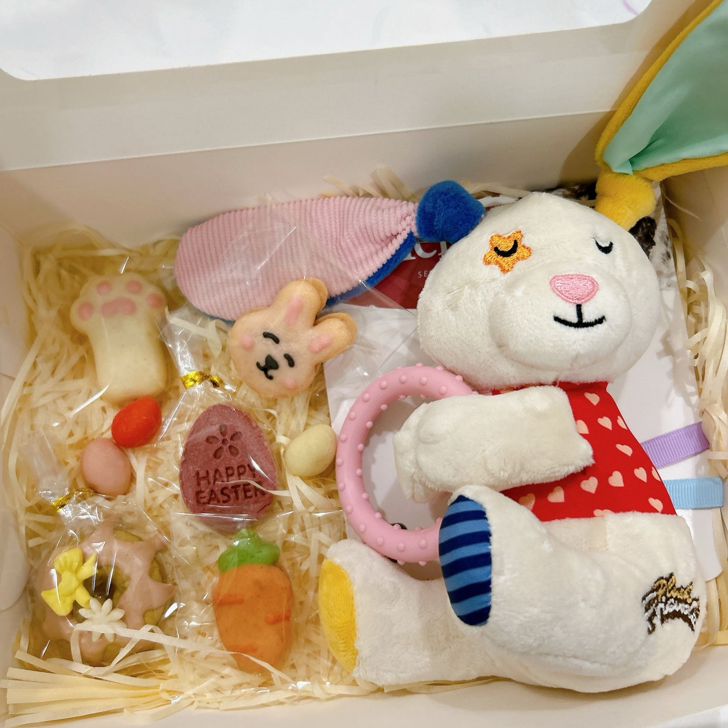 Happy Easter Pet Treats Gift Box (with toy) - Pets Delight Bakery Pte Ltd