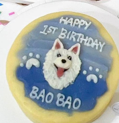 2D Custom Dog/Cat on Rainbow Cake