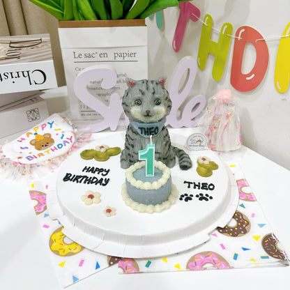 Munchkin Cat Full Body Cake (Customizable) - Pets Delight Bakery Pte Ltd