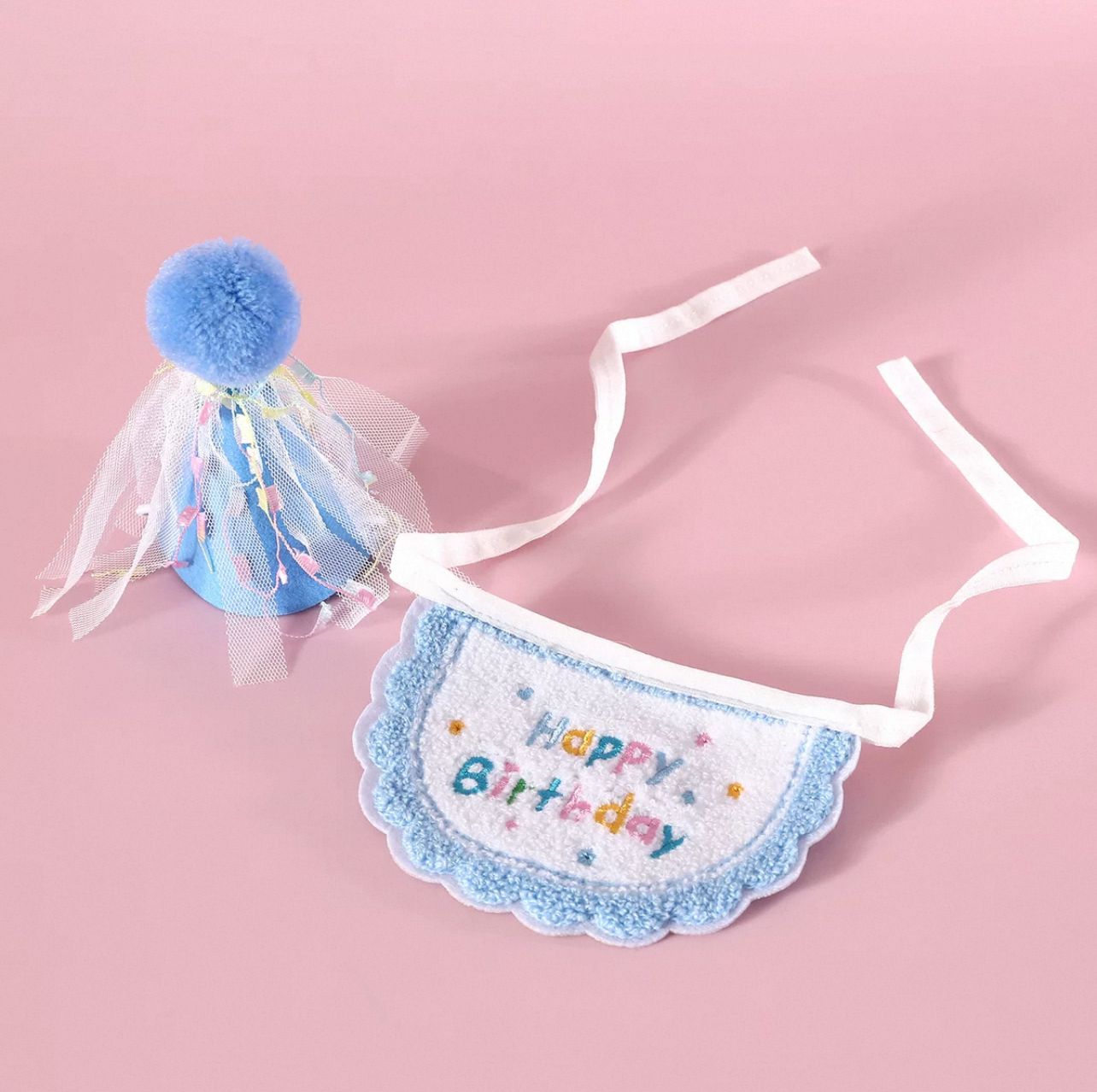Pawty hat and bib Set - Pets Delight Bakery Pte Ltd