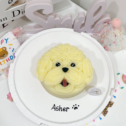 Poodle Face Pets/Puppy Cake (Same - day) - Pets Delight Bakery Pte Ltd