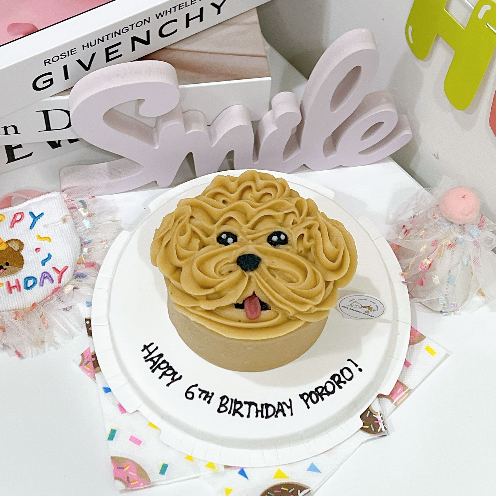 Poodle Face Pets/Puppy Cake (Same - day) - Pets Delight Bakery Pte Ltd