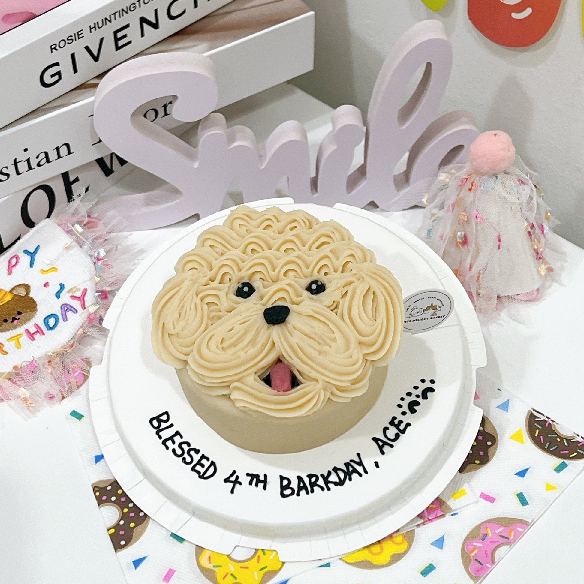 Poodle Face Pets/Puppy Cake (Same - day) - Pets Delight Bakery Pte Ltd