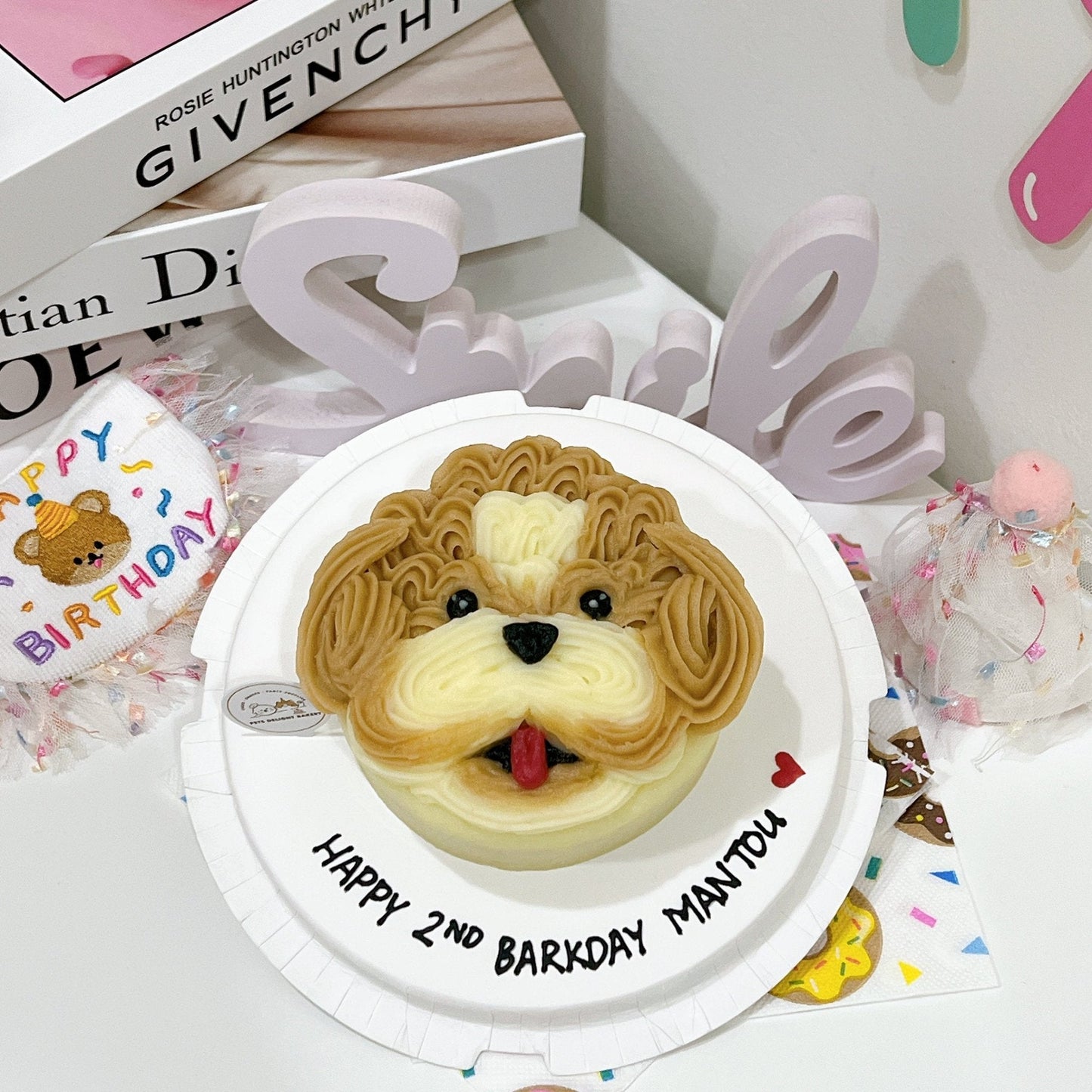 Poodle Face Pets/Puppy Cake (Same - day) - Pets Delight Bakery Pte Ltd