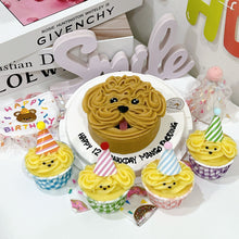 Puppy Face Cake + Party Hat Cupcakes Bundle Set - Pets Delight Bakery Pte Ltd